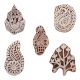 Set of 5 Piece New Mix Wooden Printing Blocks